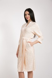 Легкий женский бамбуковый халат-кимоно Polens Ж507 "ALEXIS, кремовый"