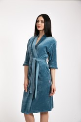 Легкий женский халат Polens Ж518 "Molly-кимоно, виридан"