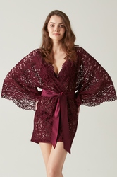 Laete Кружевное кимоно бордовый (54082-9)