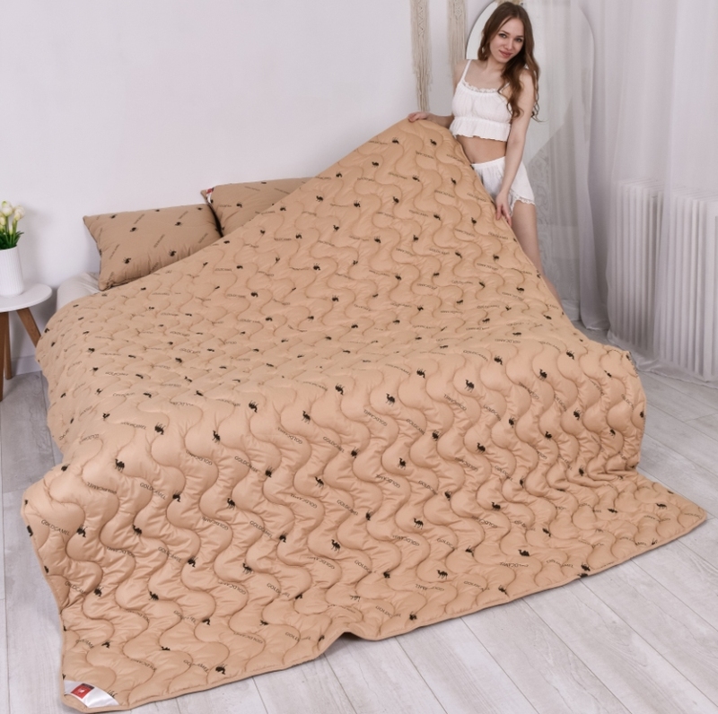 Одеяло Легкие Сны из верблюжьей шерсти стеганое ВЕРБИ 200х220 легкое (вид 2) Одеяло Легкие Сны из верблюжьей шерсти стеганое ВЕРБИ 200х220 легкое (фото, вид 2)