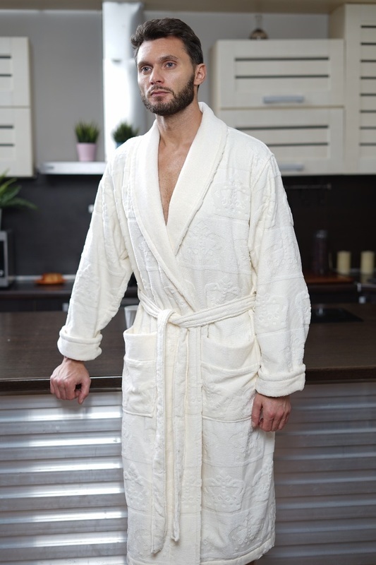 Халат Polens мужской махровый халат воротник шалька (100% хлопок) "RICHARD" (вид 1) Халат Polens мужской махровый халат воротник шалька (100% хлопок) "RICHARD" (фото, вид 1)