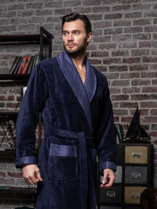 Халат Polens мужской махровый халат "CHRISTOPHER" воротник шалька (вид 1) Халат Polens мужской махровый халат "CHRISTOPHER" воротник шалька (фото, вид 1)