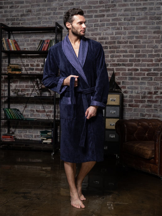 Халат Polens мужской махровый халат "CHRISTOPHER" воротник шалька (вид 2) Халат Polens мужской махровый халат "CHRISTOPHER" воротник шалька (фото, вид 2)