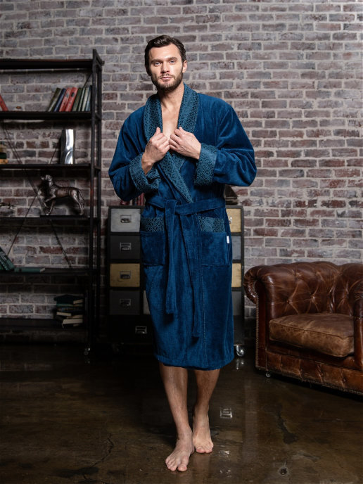 Халат Polens мужской махровый халат "CHRISTOPHER" воротник шалька (вид 2) Халат Polens мужской махровый халат "CHRISTOPHER" воротник шалька (фото, вид 2)