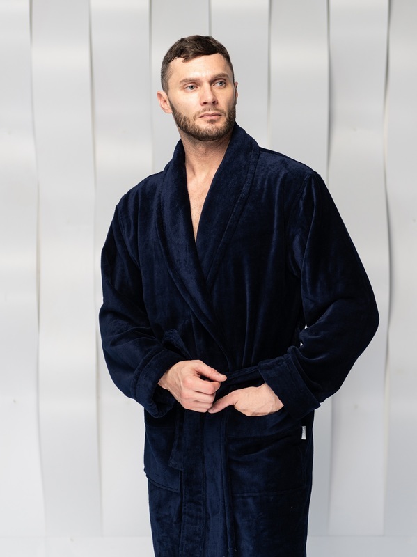 Халат Polens мужской махровый халат воротник шалька (100% хлопок) "CODY" (вид 1) Халат Polens мужской махровый халат воротник шалька (100% хлопок) "CODY" (фото, вид 1)