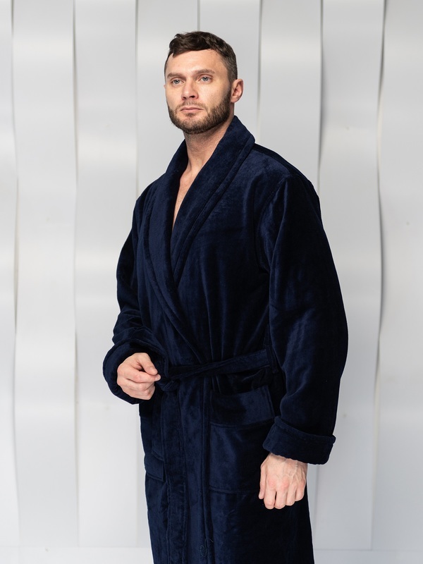 Халат Polens мужской махровый халат воротник шалька (100% хлопок) "CODY" (вид 2) Халат Polens мужской махровый халат воротник шалька (100% хлопок) "CODY" (фото, вид 2)