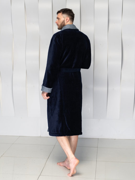 Халат Polens мужской махровый воротник шалька (100% хлопок) "TIMOTHY" (вид 3) Халат Polens мужской махровый воротник шалька (100% хлопок) "TIMOTHY" (фото, вид 3)