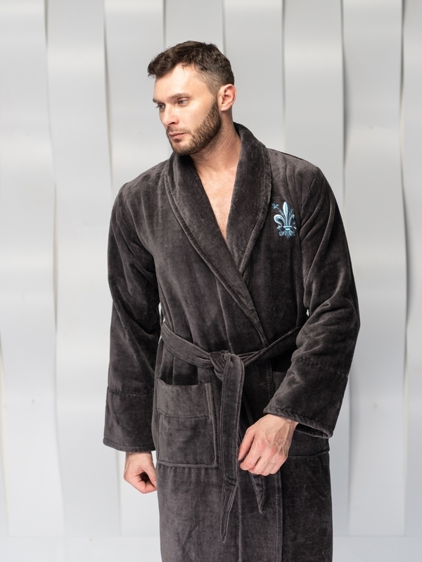 Халат Polens мужской махровый (100% хлопок) "LOUIS" (вид 1) Халат Polens мужской махровый (100% хлопок) "LOUIS" (фото, вид 1)