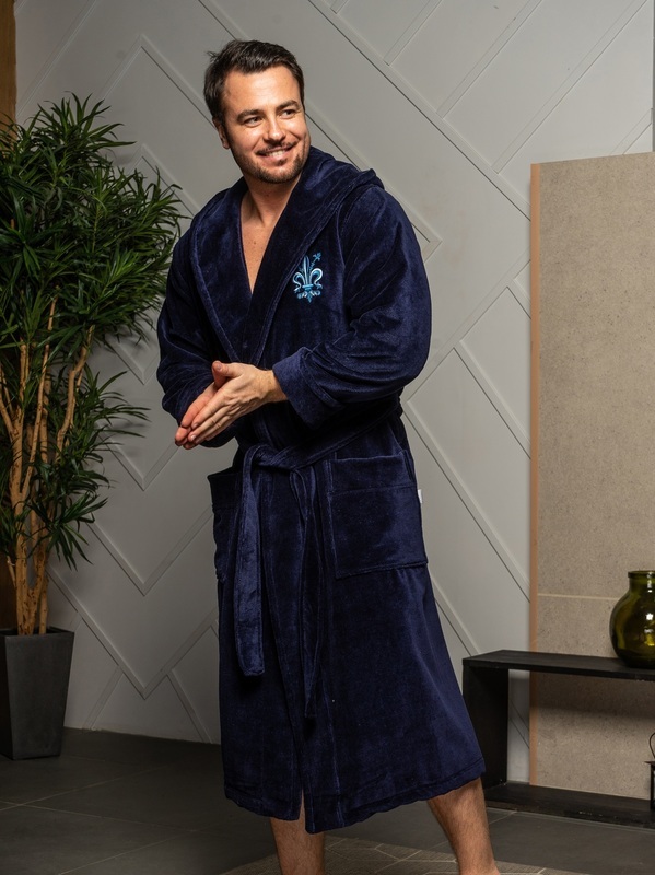 Халат Polens мужской махровый халат с капюшоном (100% хлопок) "LOUIS" (вид 2) Халат Polens мужской махровый халат с капюшоном (100% хлопок) "LOUIS" (фото, вид 2)