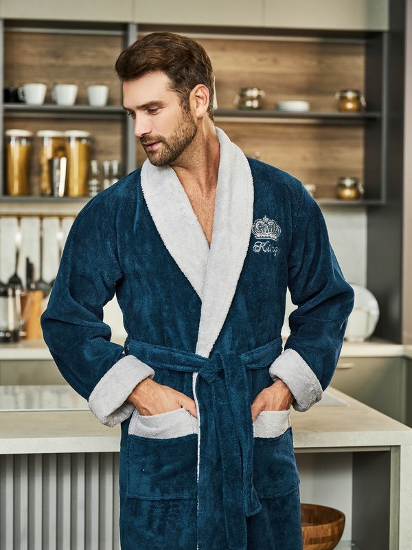 Халат Polens мужской махровый "KING" с шалевым воротником (вид 3) Халат Polens мужской махровый "KING" с шалевым воротником (фото, вид 3)