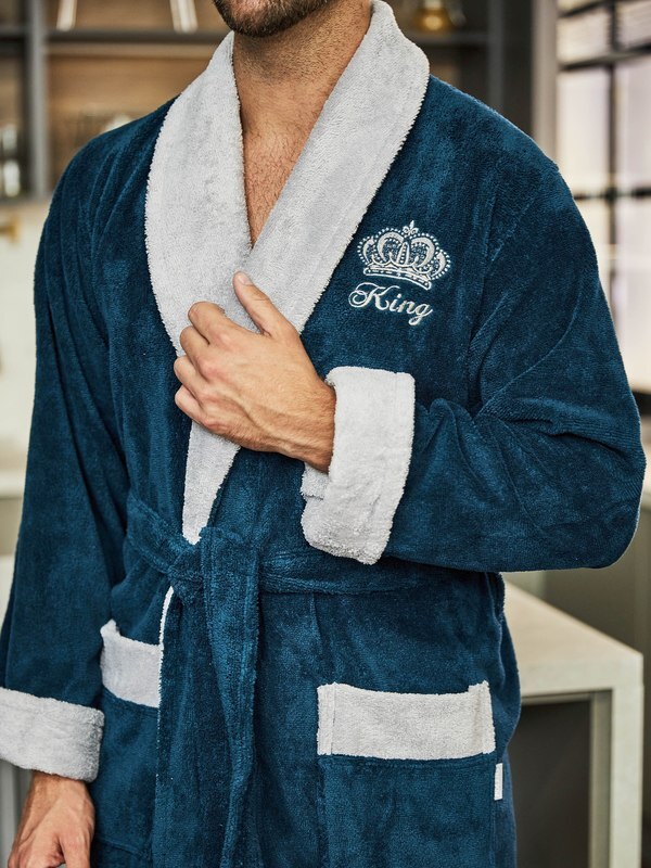 Халат Polens мужской махровый "KING" с шалевым воротником (вид 6) Халат Polens мужской махровый "KING" с шалевым воротником (фото, вид 6)