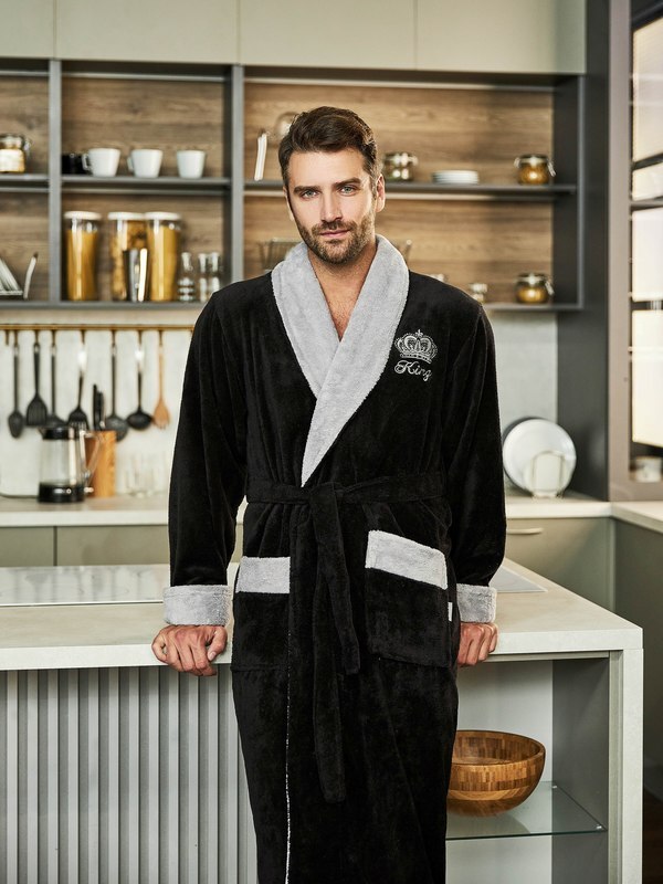 Халат Polens мужской махровый "KING" с шалевым воротником (вид 4) Халат Polens мужской махровый "KING" с шалевым воротником (фото, вид 4)