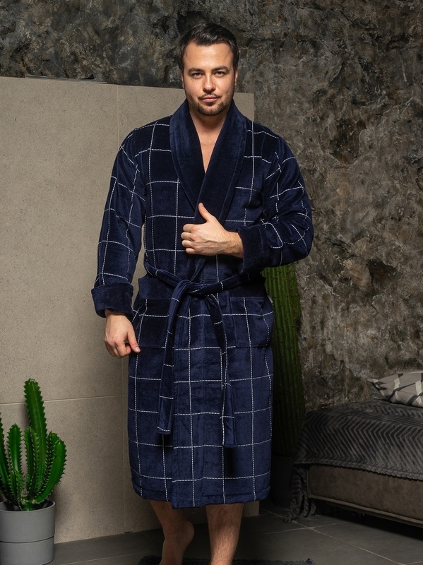 Халат Polens мужской махровый халат (100% хлопок) "KEVIN" (вид 3) Халат Polens мужской махровый халат (100% хлопок) "KEVIN" (фото, вид 3)