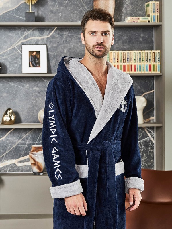 Халат Polens мужской махровый с капюшоном OLIMPIC GAMES с вышивкой (вид 6) Халат Polens мужской махровый с капюшоном OLIMPIC GAMES с вышивкой (фото, вид 6)