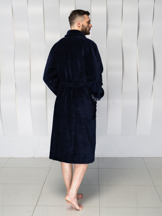 Халат Polens мужской махровый халат воротник шалька (100% хлопок) "Gianni" (вид 2) Халат Polens мужской махровый халат воротник шалька (100% хлопок) "Gianni" (фото, вид 2)