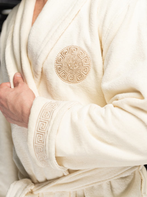 Халат Polens мужской махровый халат воротник шалька (100% хлопок) "Gianni" (вид 2) Халат Polens мужской махровый халат воротник шалька (100% хлопок) "Gianni" (фото, вид 2)