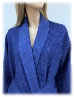 Халат Polens женский вафельный EMMA с жаккардовым воротником (вид 1) Халат Polens женский вафельный EMMA с жаккардовым воротником (фото, вид 1)