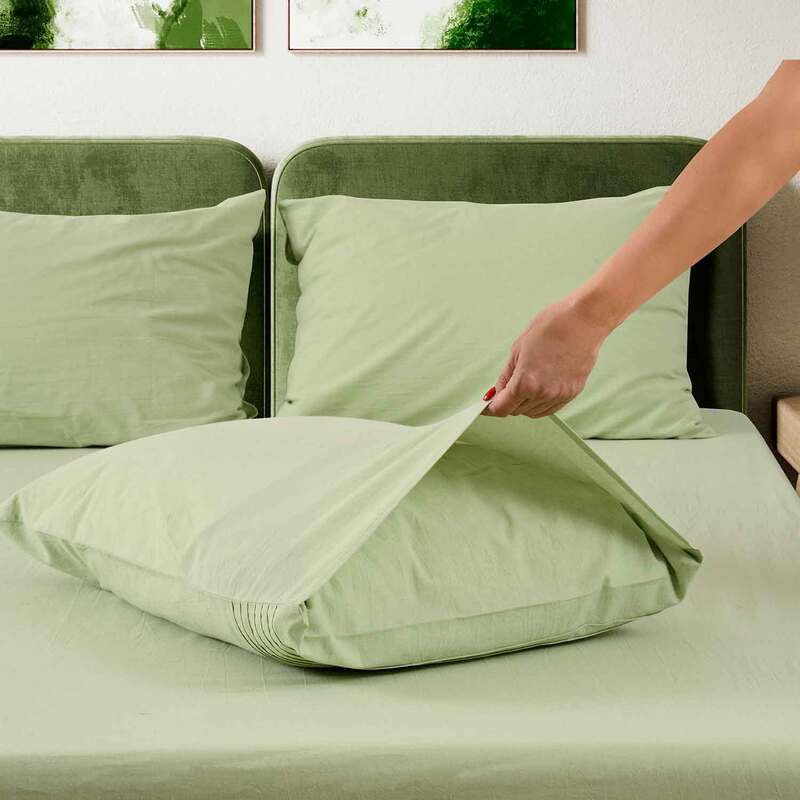 Постельное белье Sharmes Сканди в цвете светло-зеленый от Sharmes (вид 6) Постельное белье Sharmes Сканди в цвете светло-зеленый от Sharmes (фото, вид 6)