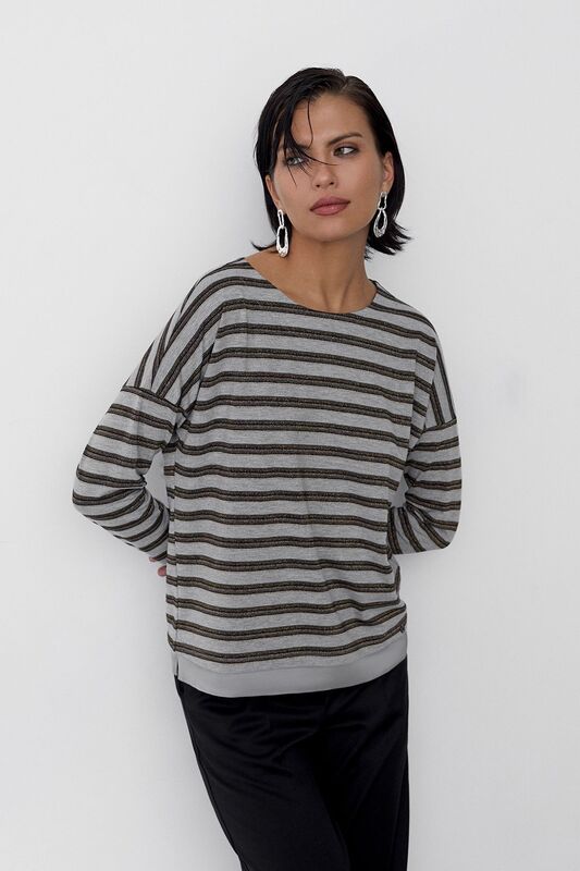 Лонгслив Laete женский светло-серый (56498-2) (вид 2) Лонгслив Laete женский светло-серый (56498-2) (фото, вид 2)