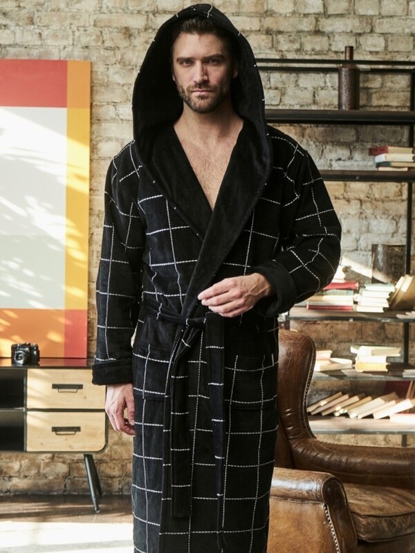 Халат Polens мужской махровый халат с капюшоном (100% хлопок) "KEVIN" Халат Polens мужской махровый халат с капюшоном (100% хлопок) "KEVIN" (фото)
