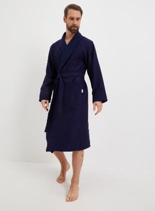 Халат Polens мужской домашний ROBERT сатиновый с жаккардовым воротником Халат Polens мужской домашний ROBERT сатиновый с жаккардовым воротником