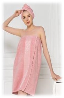Набор для сауны Polens женский. Парео + чалма. 100% хлопок Набор для сауны Polens женский. Парео + чалма. 100% хлопок (фото)