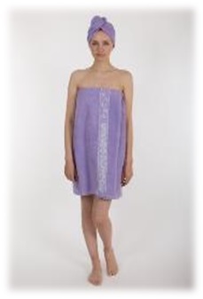 Набор для сауны Polens женский. Парео + чалма. 100% хлопок Набор для сауны Polens женский. Парео + чалма. 100% хлопок