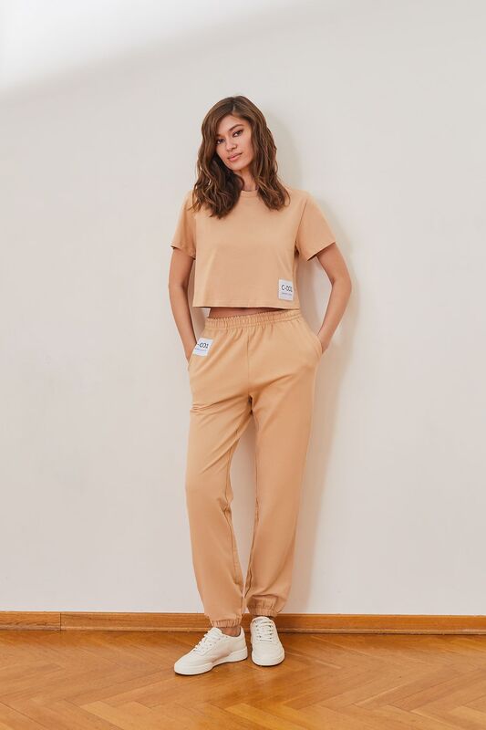 Футболка Laete женская из хлопка пшеничный (55380-4) Футболка Laete женская из хлопка пшеничный (55380-4) (фото)