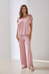 Laete Пижама с брюками Laete розовый (51967-3+51961-3)